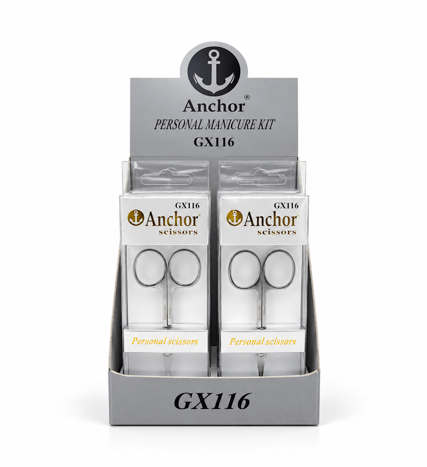 ANCHOR MANİKÜR MAKASI STANDLI PVC KUTU PK*12