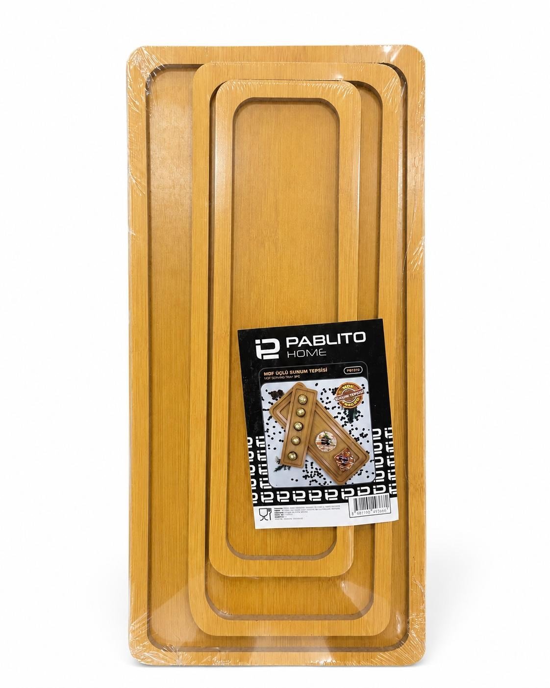 BAMBU 3LÜ SERVİS DİKTDÖRTGEN SUNUMLUK