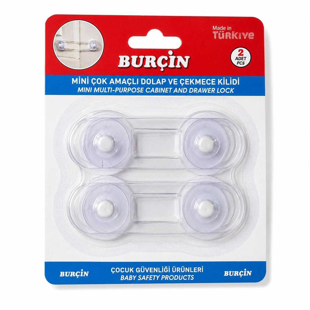 BURÇİN EMNİYET KİLİDİ ŞEFFAF ÇİFTLİ PK*24