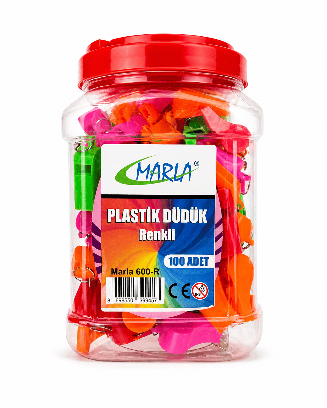 DÜDÜK PLASTİK RENKLİ-SİYAH