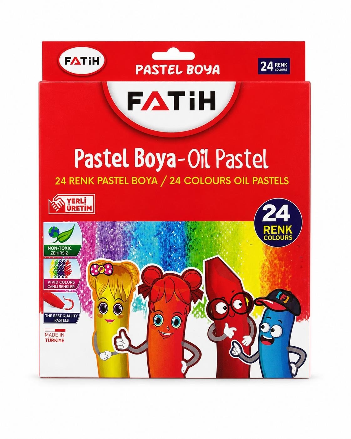 FATİH 24LÜ PASTEL BOYA KUTULU 