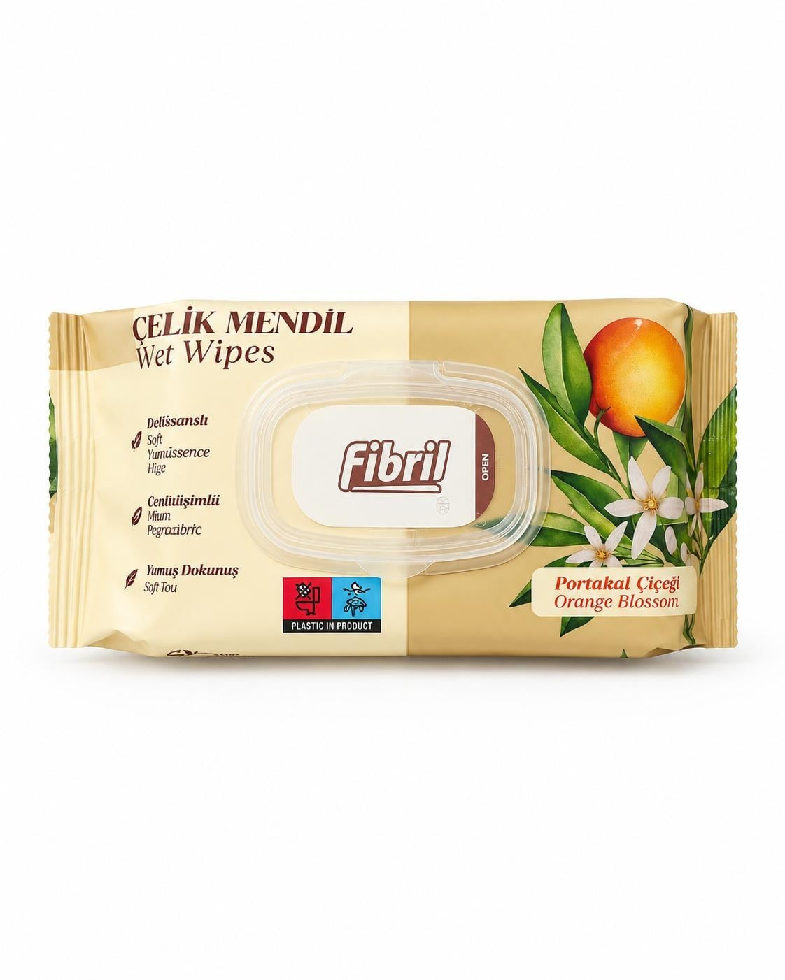 FİBRİL ISLAK MENDİL KAPAKLI 90LI PK*24