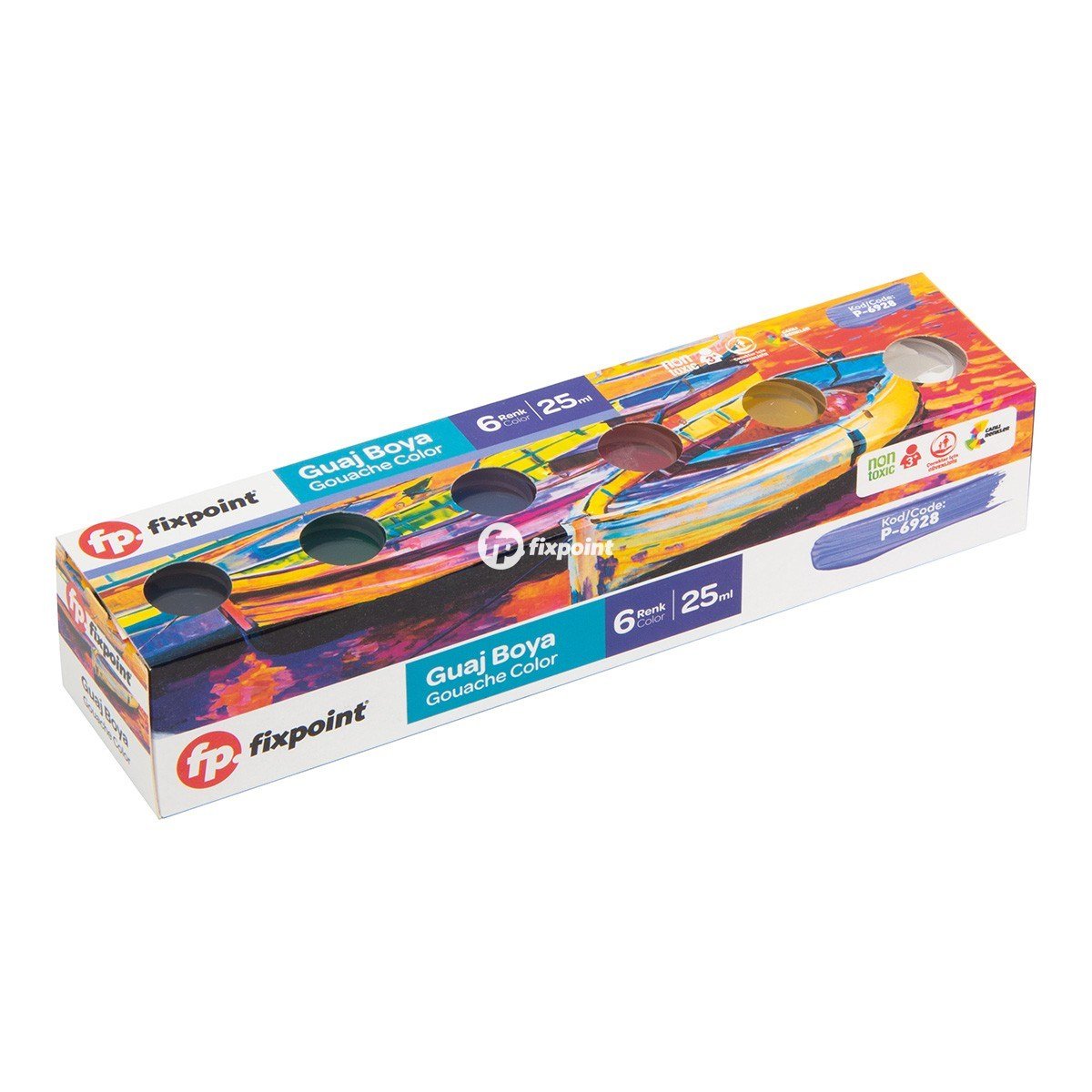 FİXPOİNT GUAJ BOYA 25ML 6LI ŞİŞE PK*12