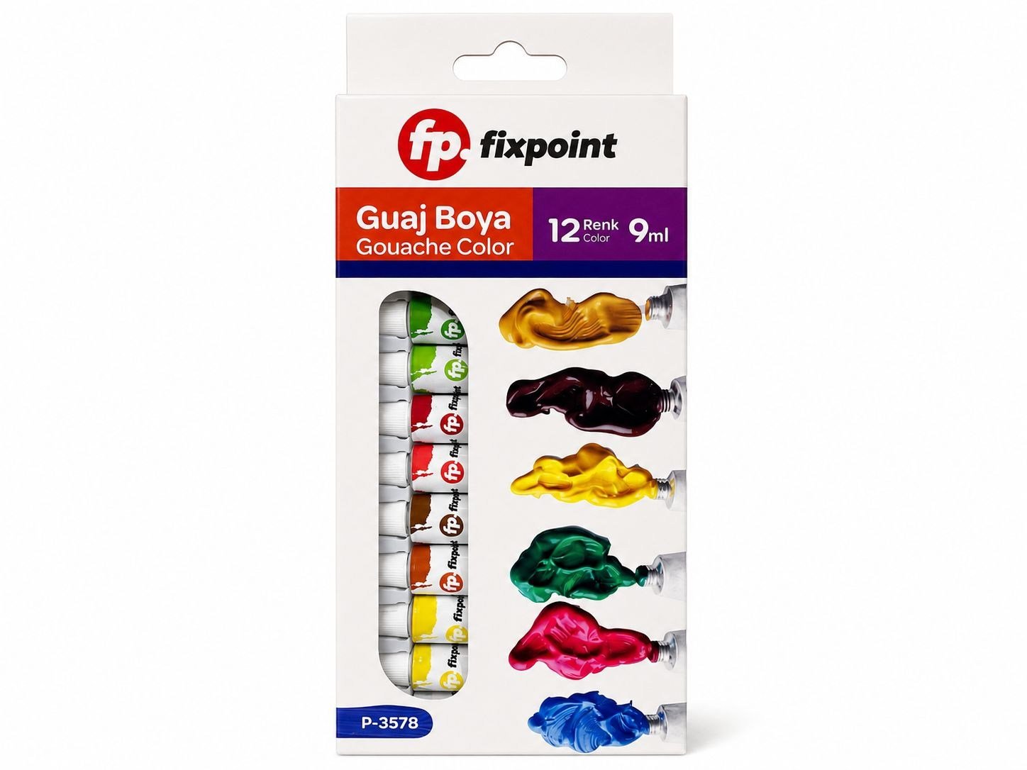 FİXPOİNT GUAJ BOYA 9ML 12 TÜP PK*12