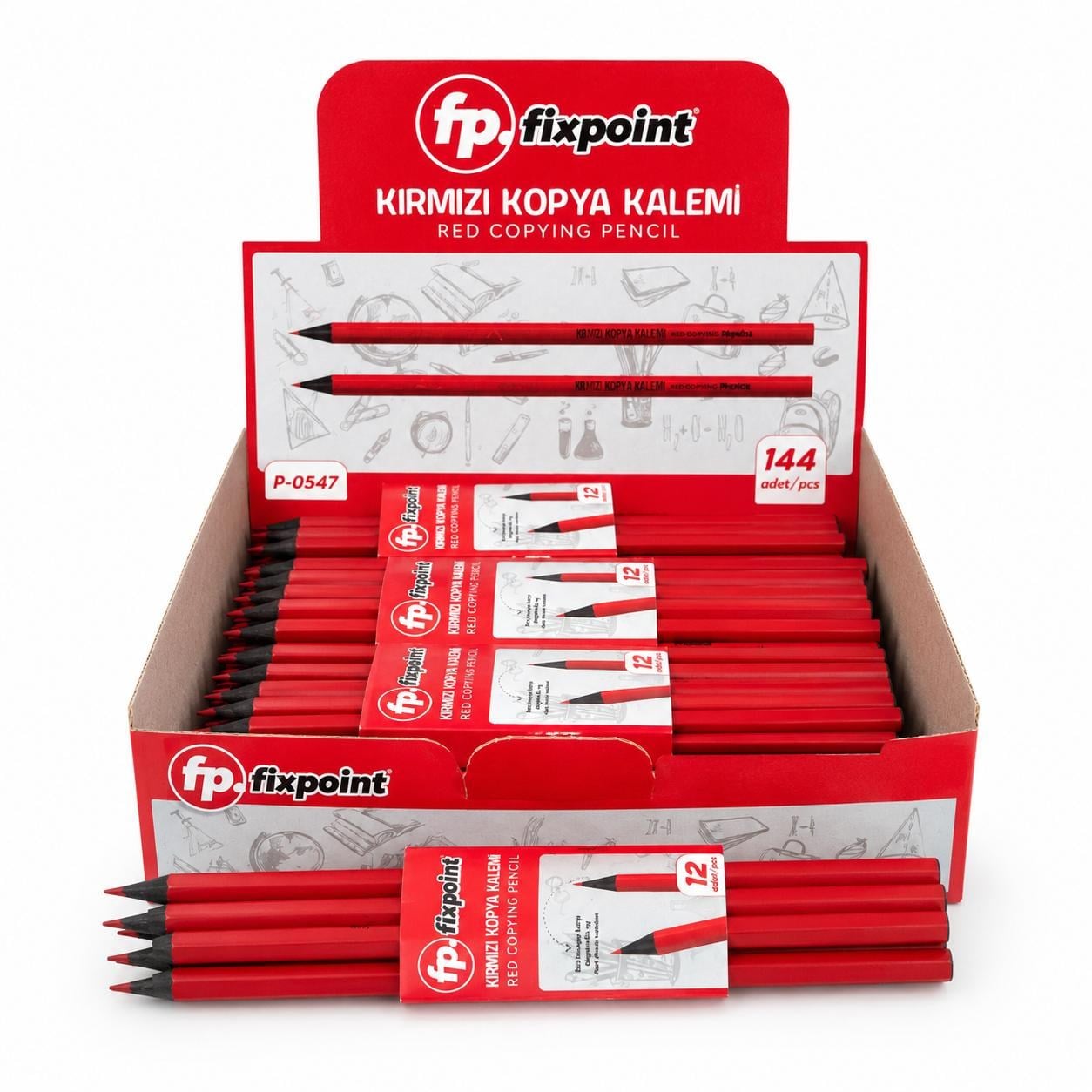FİXPOİNT KIRMIZI KOPYA KALEMİ PK*144AD