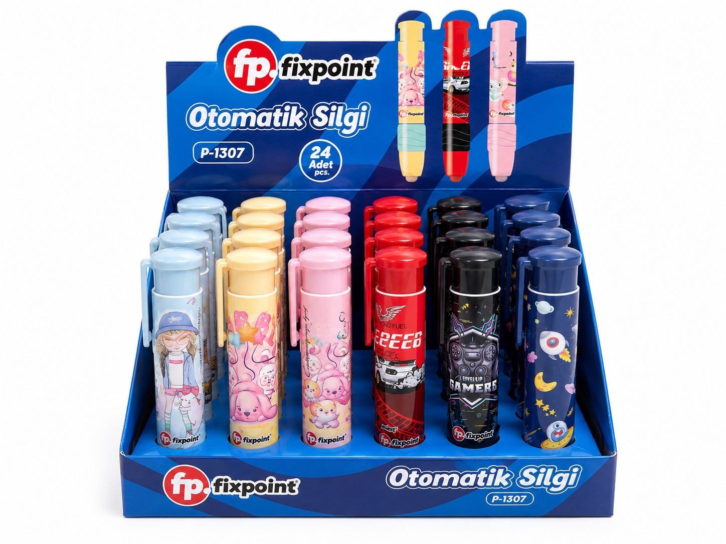 FİXPOİNT OTOMATİK BASMALI SİLGİ STANDLI PK*24
