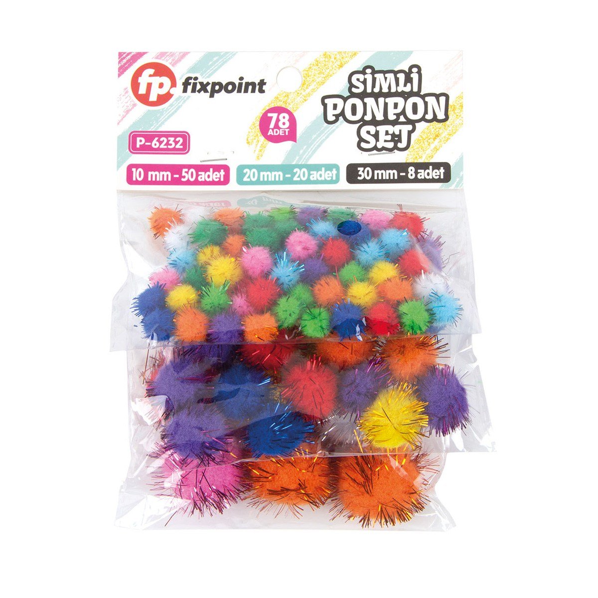 FİXPOİNT PONPON SİMLİ 78Lİ PK 12*AD