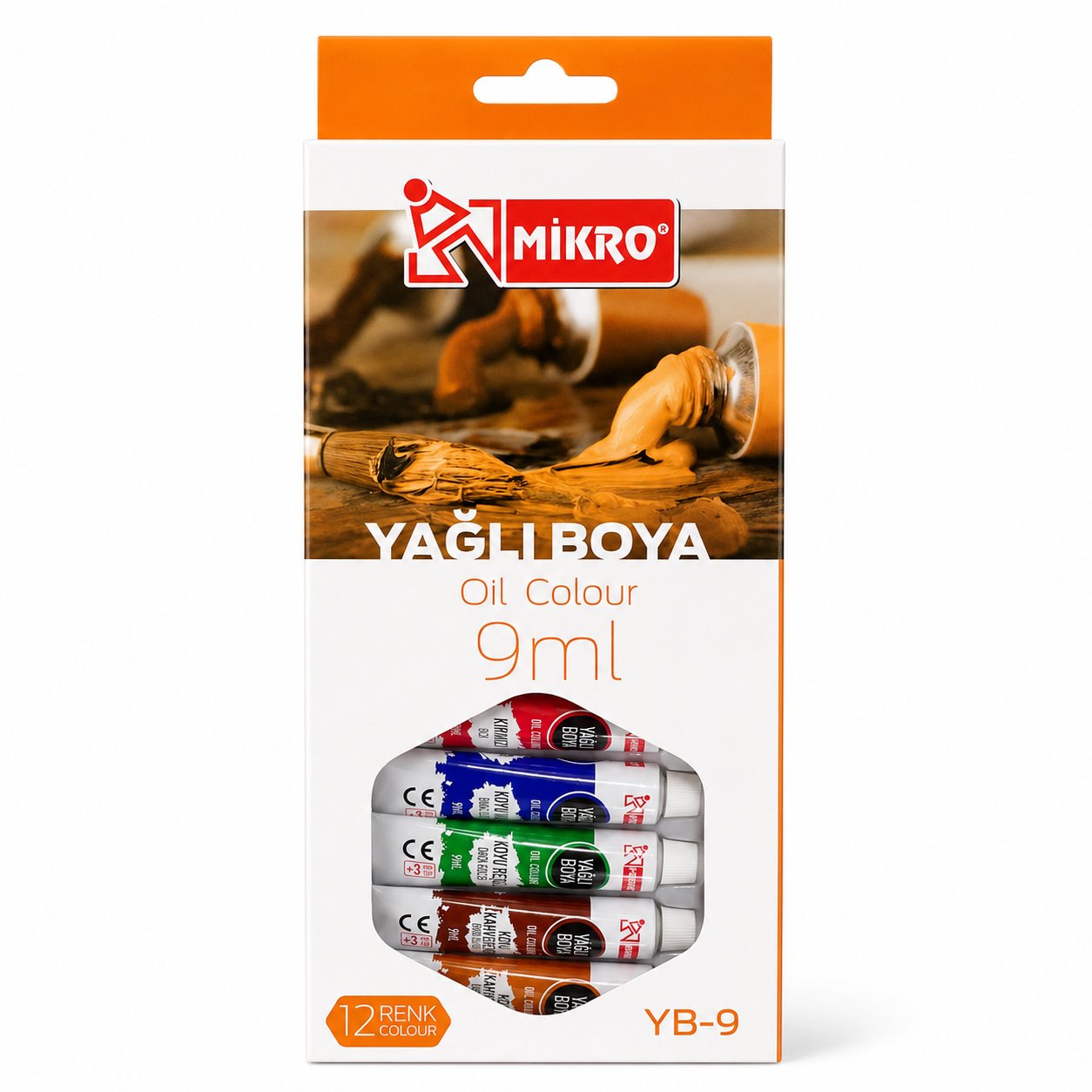 MİKRO YAĞLI BOYA 9ML 12 TÜP PK*12 YB-9