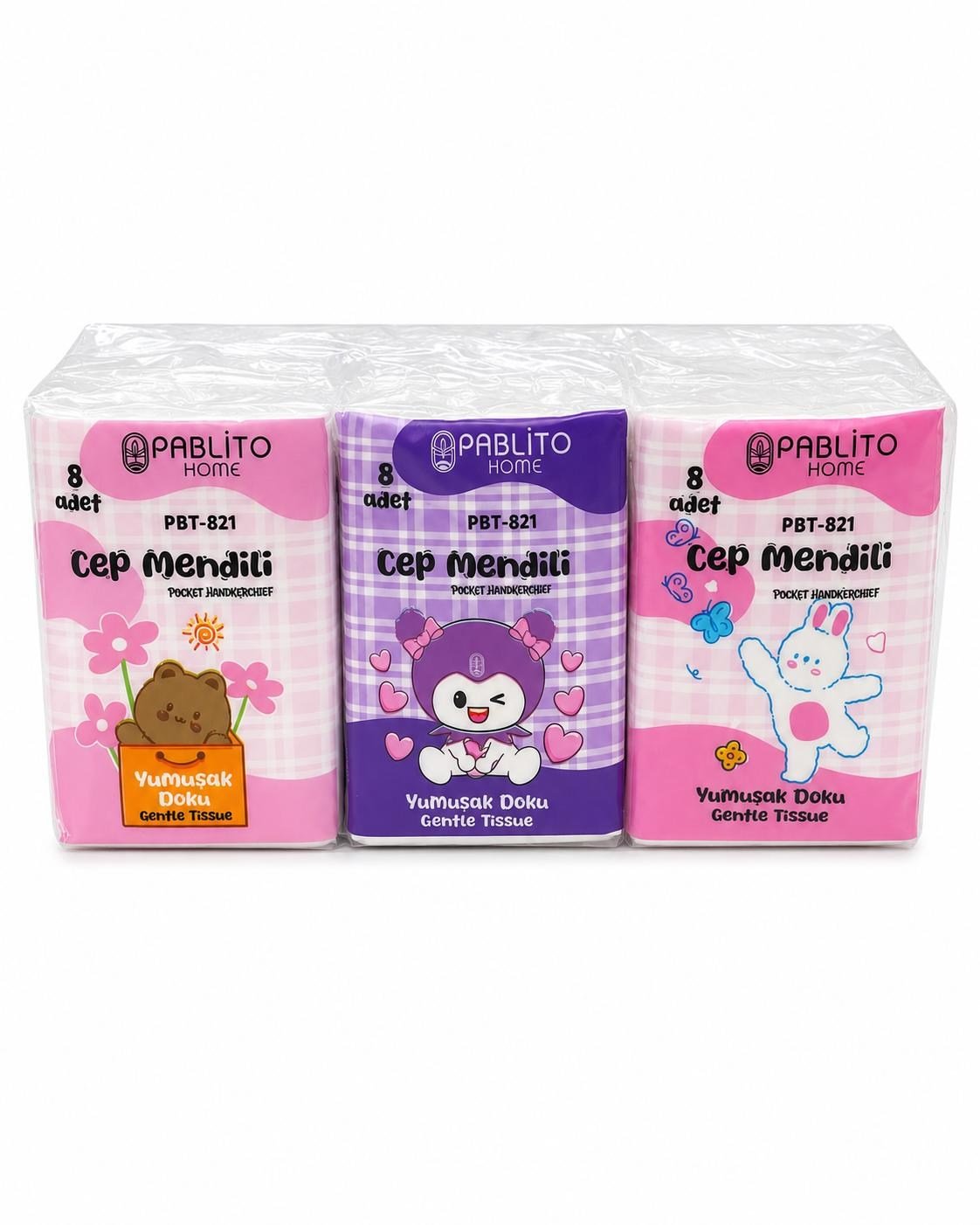 PABLİTO 9 LU CEP MENDİLİ FİGÜRLÜ KL*60