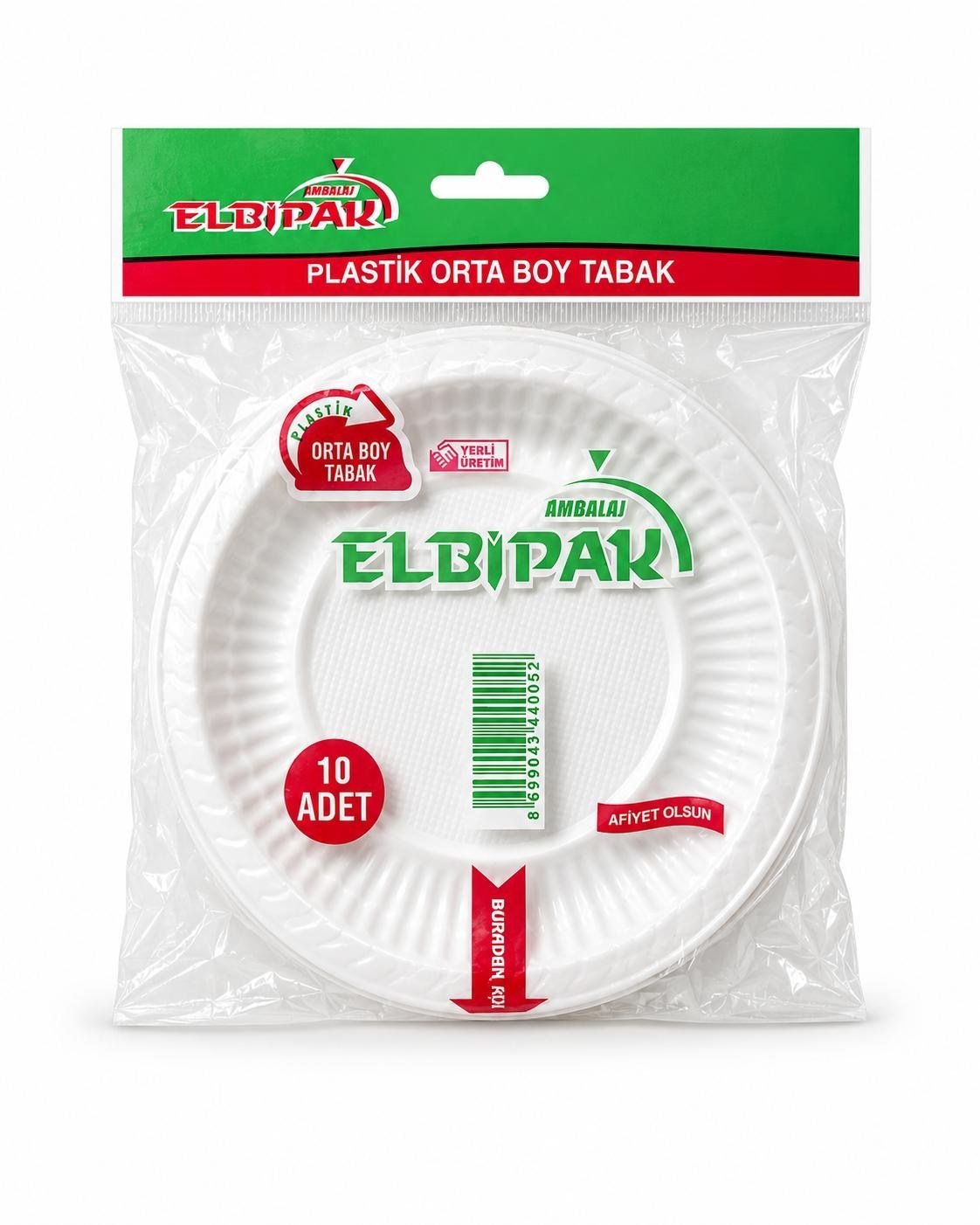 PLASTİK TABAK ORTA BOY 10LU
