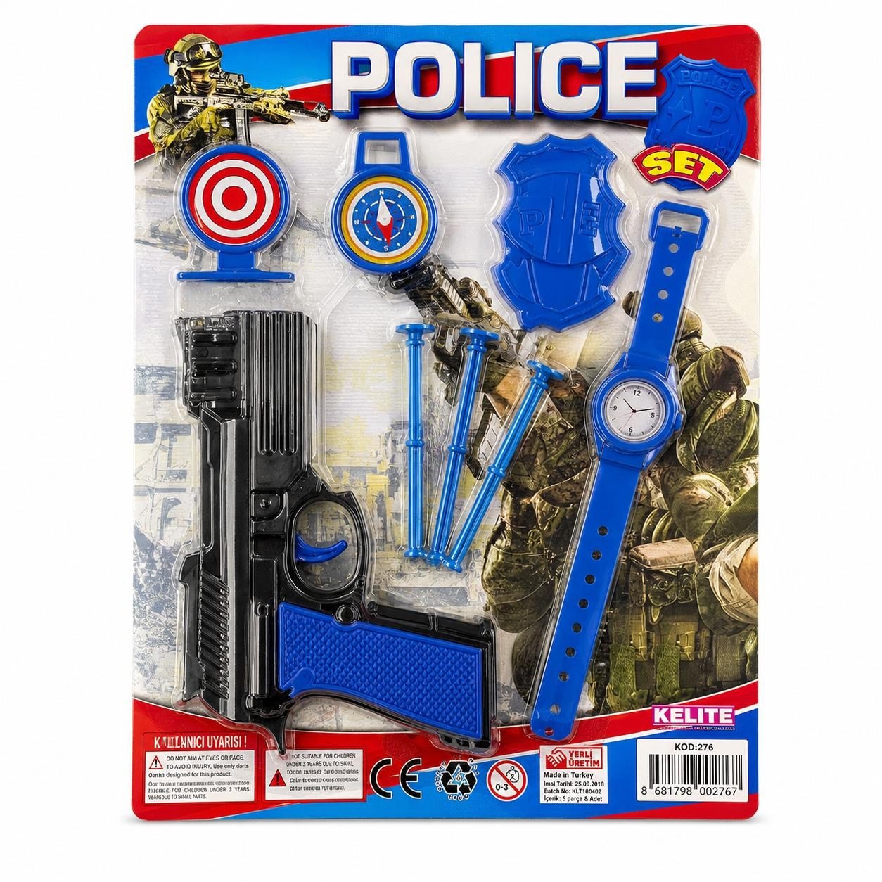 SAATLİ KÜÇÜK BOY TABANCA SETİ KET-276