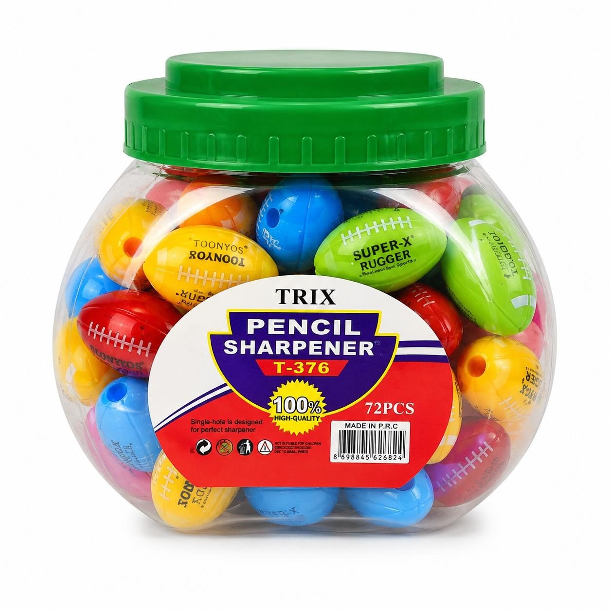 TRİX KAVANOZ KALEMTRAŞ ÇEŞİTLERİ FİGÜRLÜ PK*60