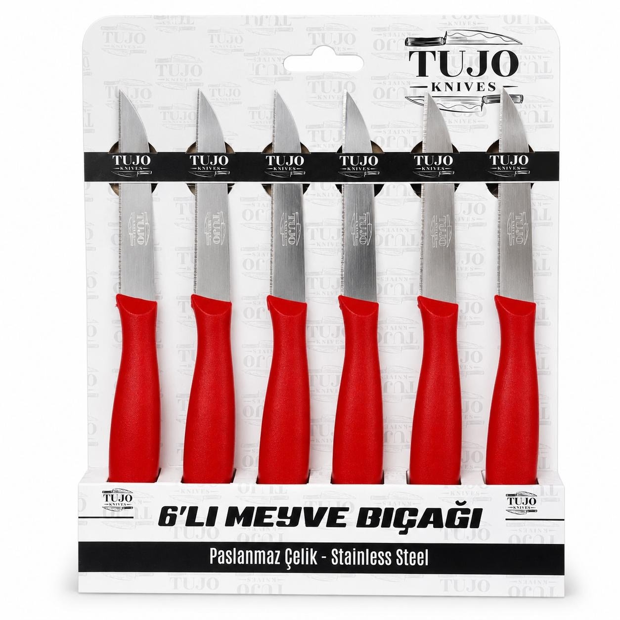 TUJO MEYVE BIÇAĞI 6LI KARTELALI RENKLİ