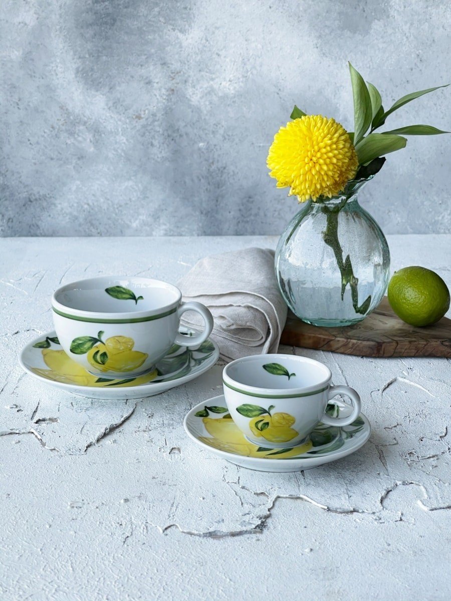 Citrus Collection Porselen 2'li Türk Kahvesi Seti / Hediye Kutulu