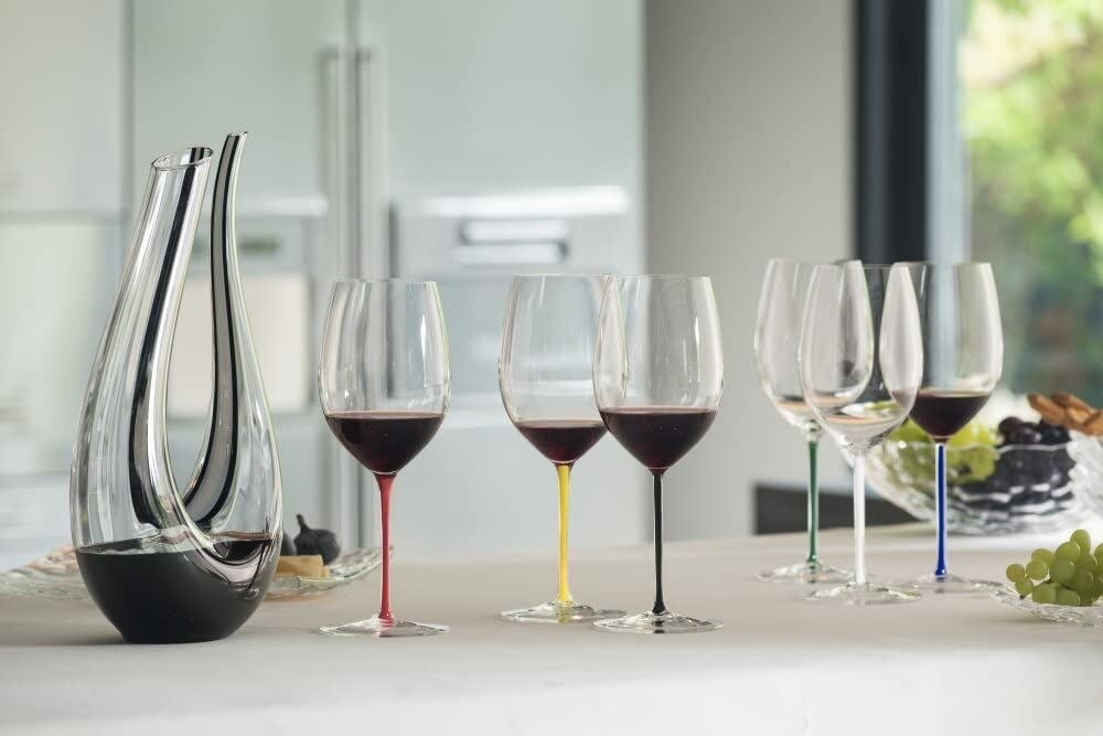 Fatto A Mano Cabernet/Merlot Lacivert Saplı Kırmızı Şarap Kadehi 4900/0D
