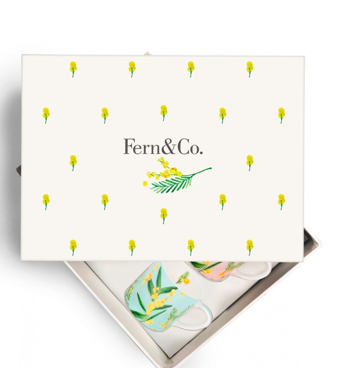 Fleur De Mimosa Collection 2'li Mix Türk Kahvesi Seti / Hediye Kutulu