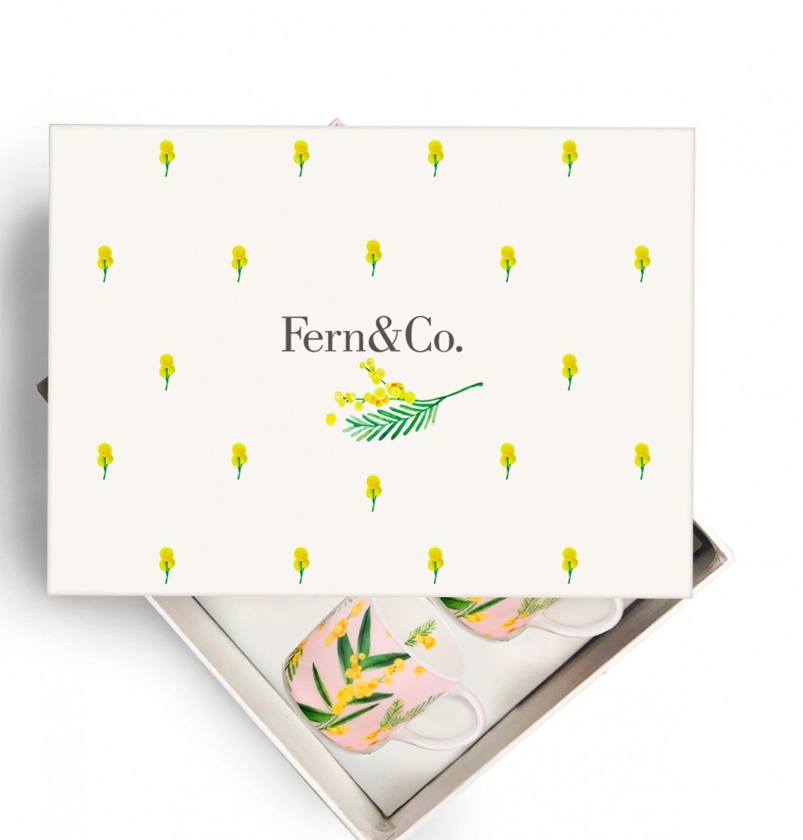 Fleur De Mimosa Collection 2'li Rose Poudre Türk Kahvesi Seti / Hediye Kutulu