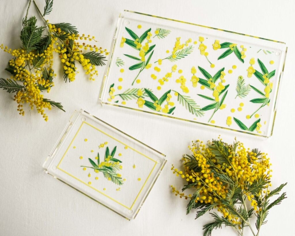 Fleur De Mimosa Collection Büyük Tepsi