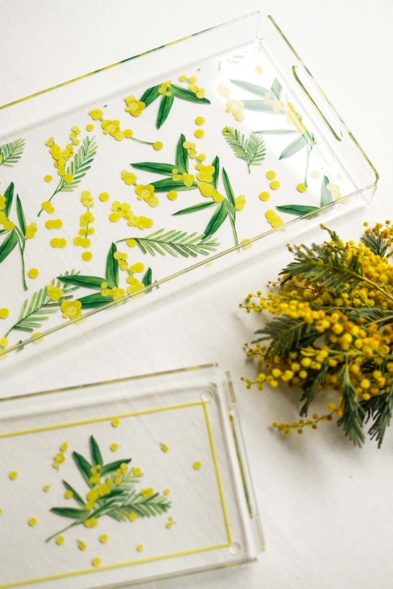 Fleur De Mimosa Collection Büyük Tepsi