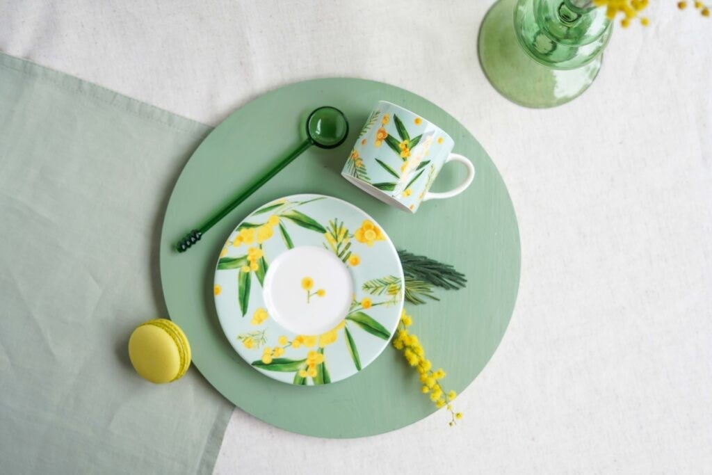 Fleur De Mimosa Collection Eau De Nil Türk Kahvesi Fincanı