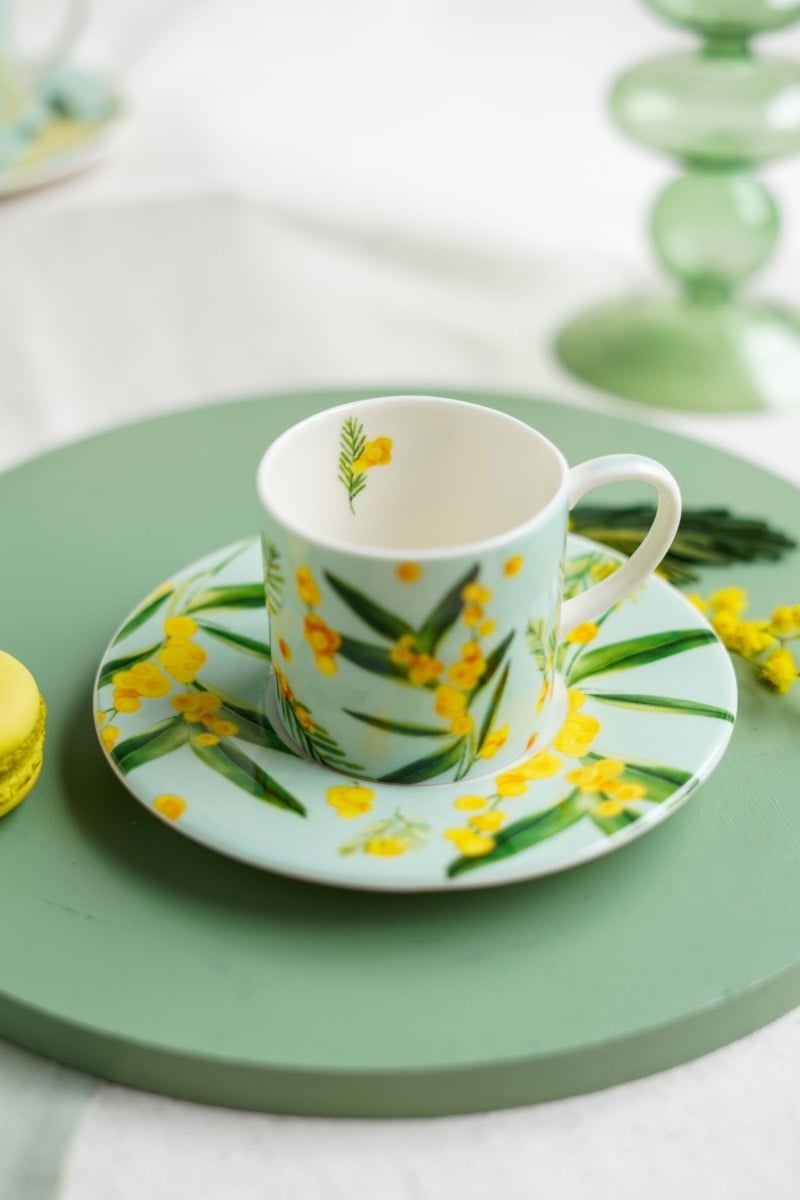 Fleur De Mimosa Collection Eau De Nil Türk Kahvesi Fincanı