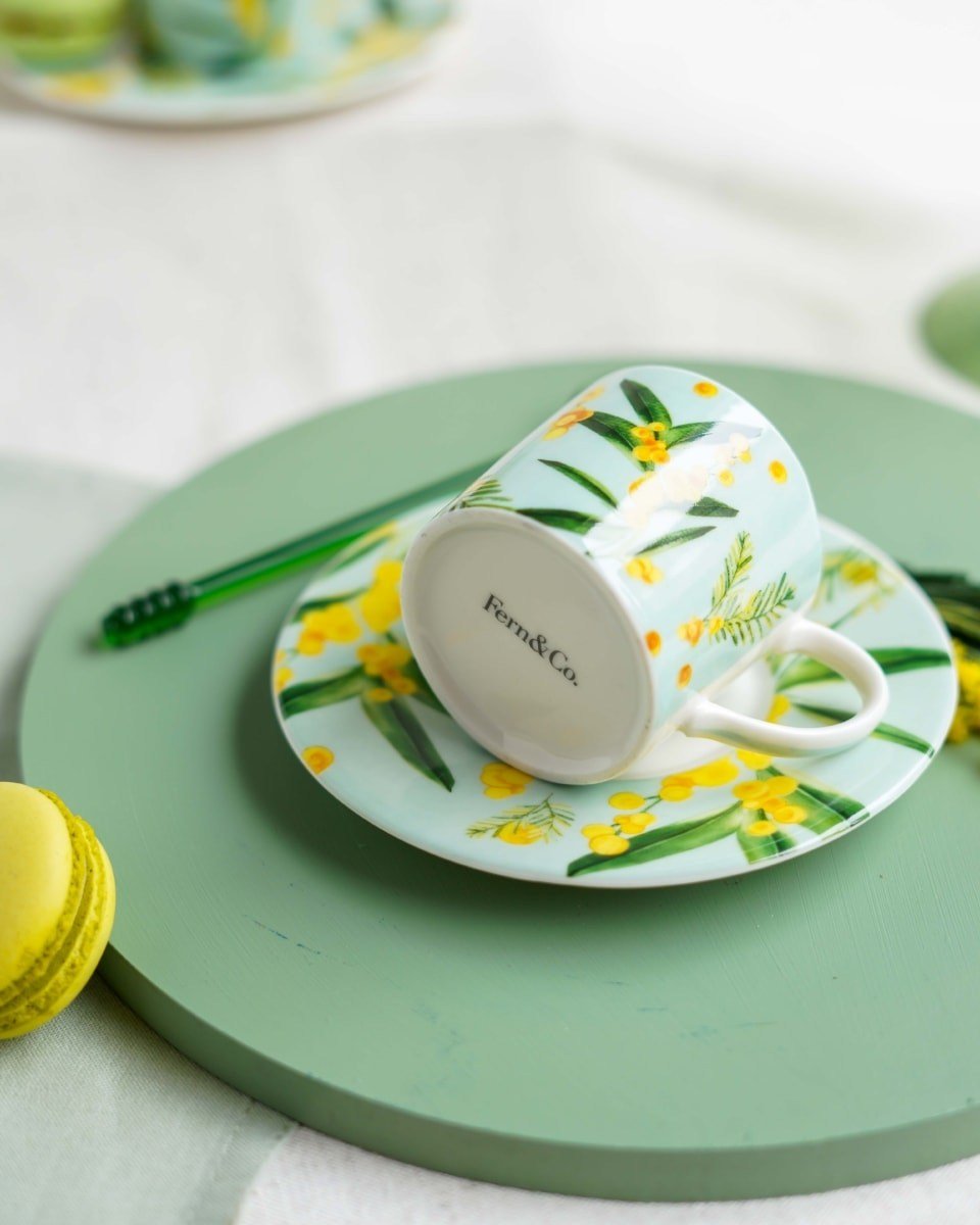 Fleur De Mimosa Collection Eau De Nil Türk Kahvesi Fincanı