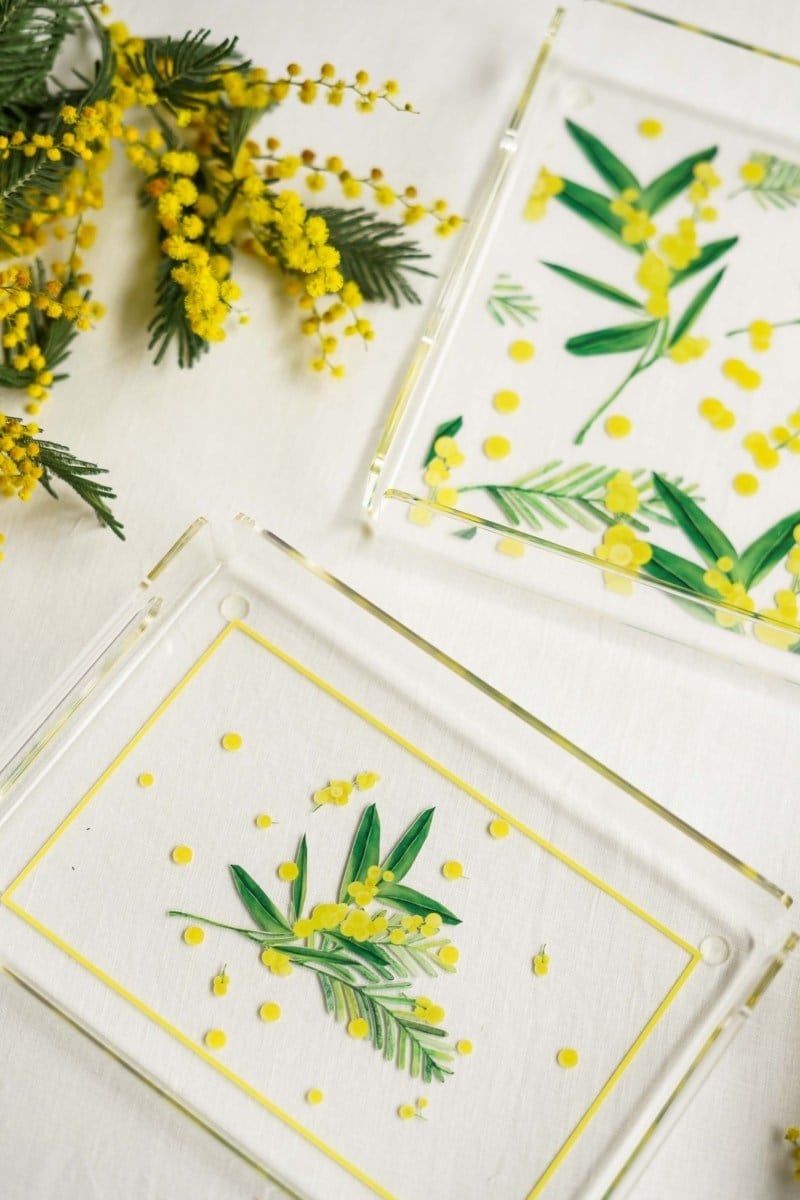 Fleur De Mimosa Collection Küçük Tepsi