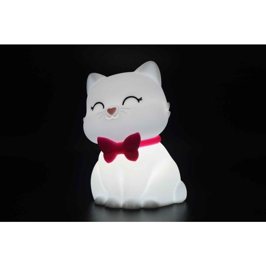 Kedi Tosh Silikon Gece Lambası