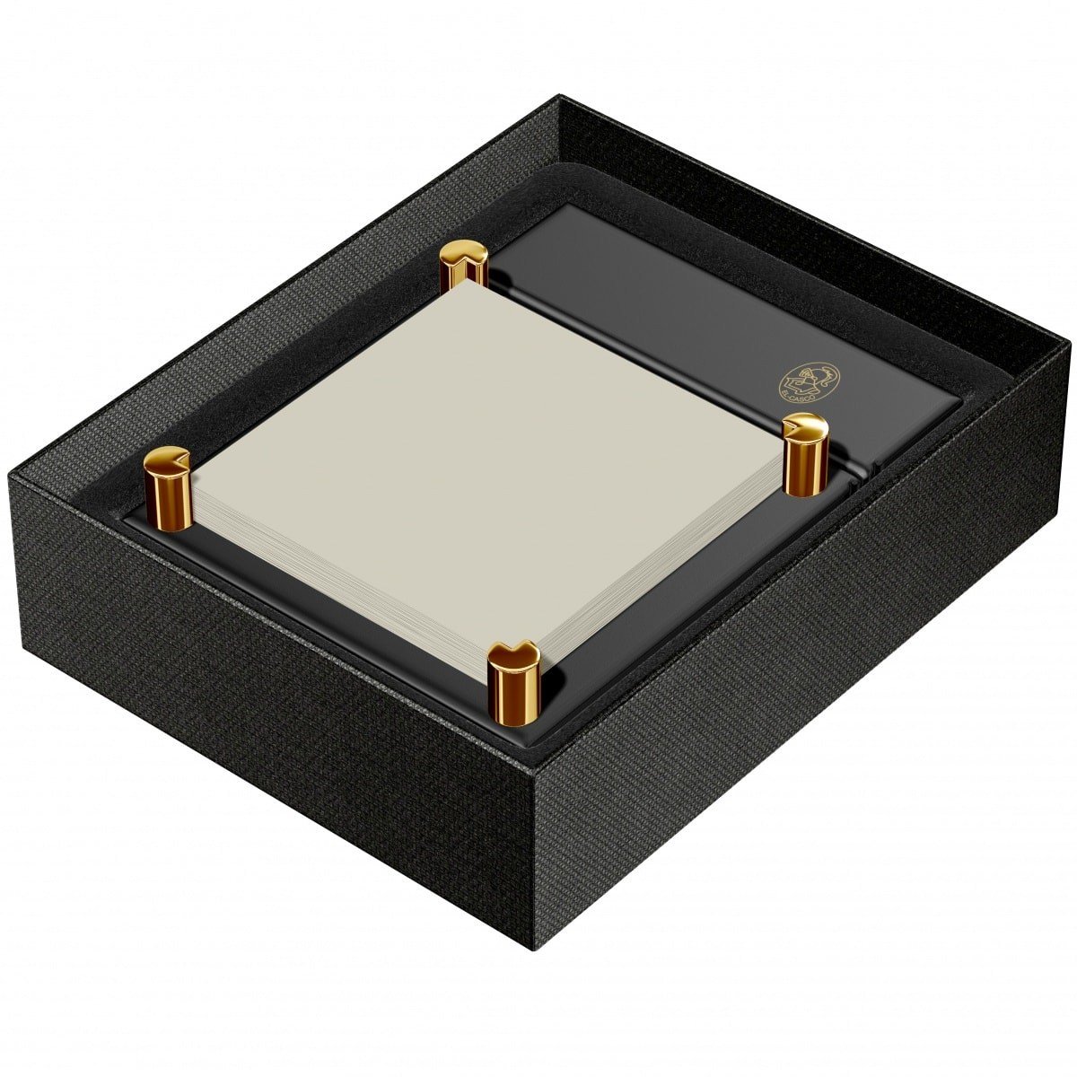 Siyah Parlak Gold Logolu Post It Kutusu M-671LN