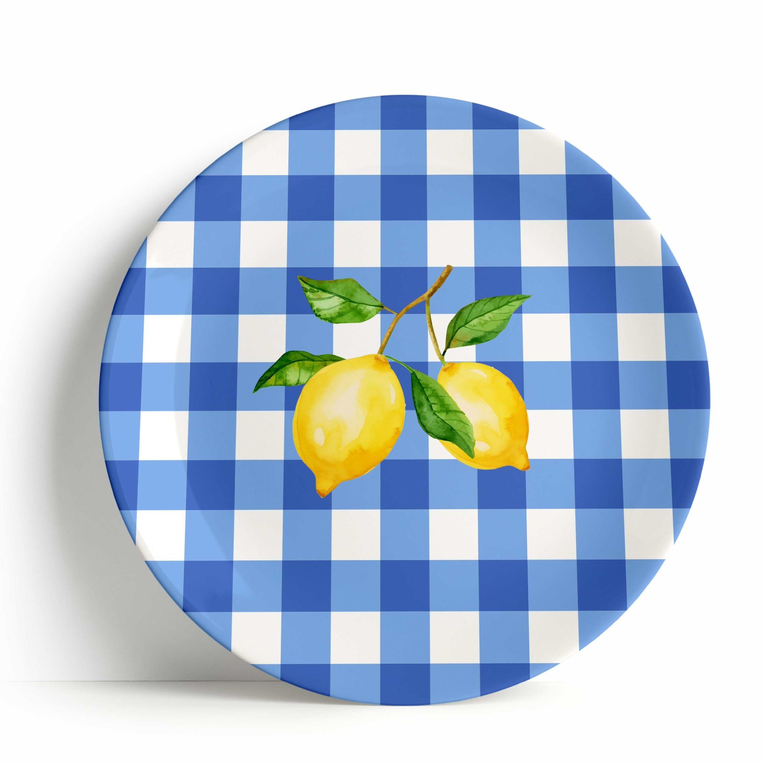 Sorbet Collection Lemon Twist Melamin 4'lü Büyük Tabak Seti
