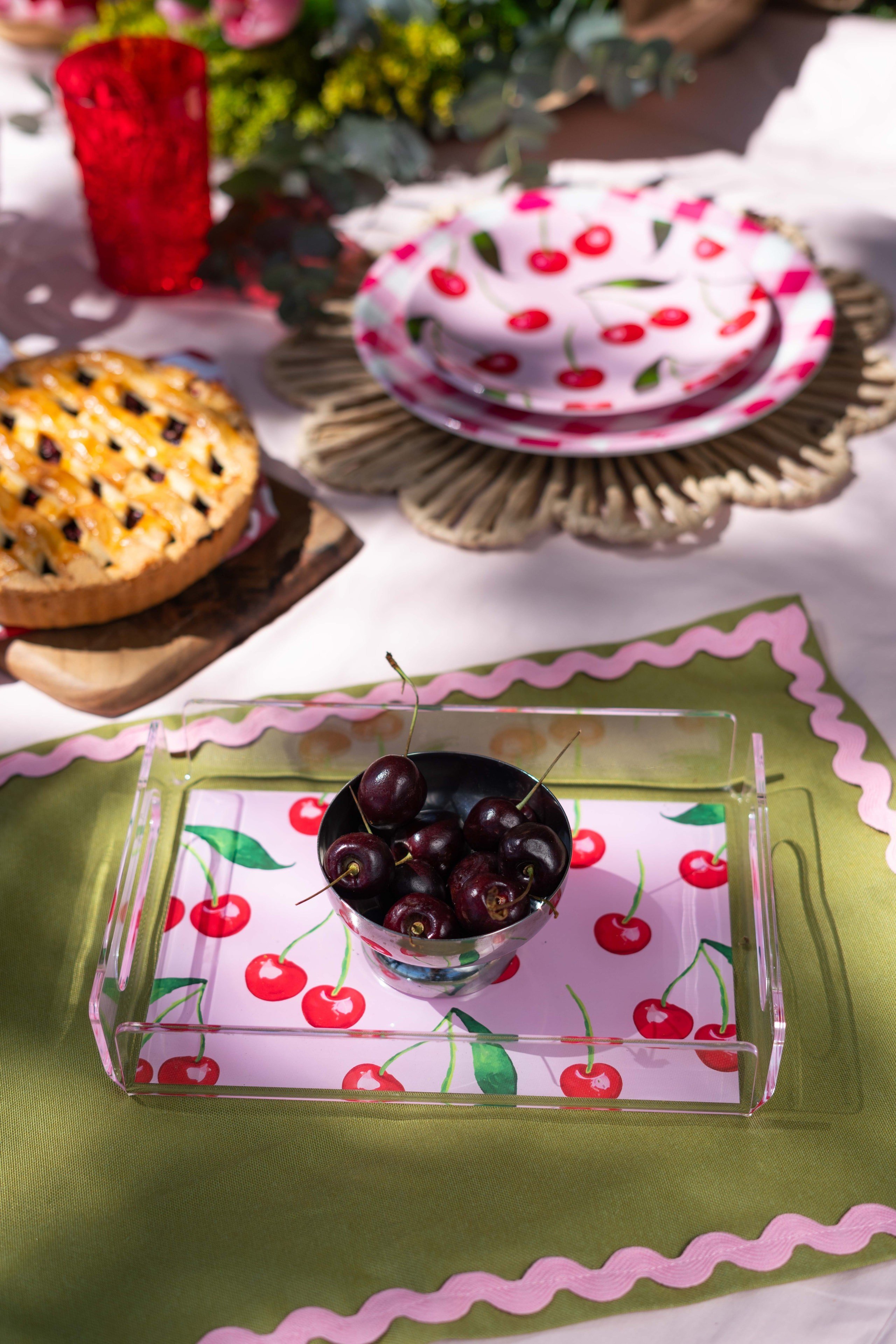 Sorbet Collection Sweet Cherry Collection Küçük Boy Akrilik Tepsi