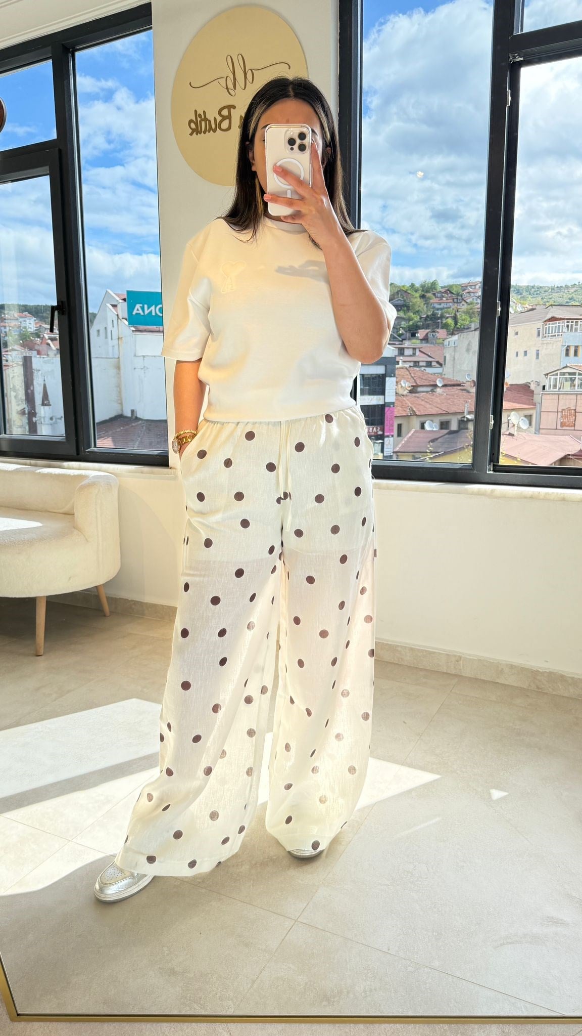 Puantiyeli pantalon