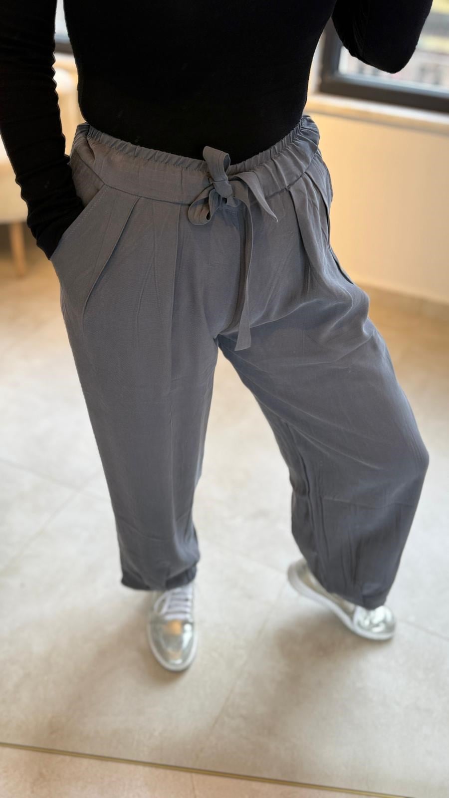tensel kumaş şalvar pantalon