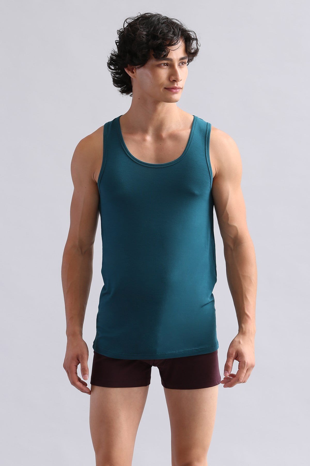 Mısırlı BAMBU HERCULES Slim Fit Basic Atlet Fit Green