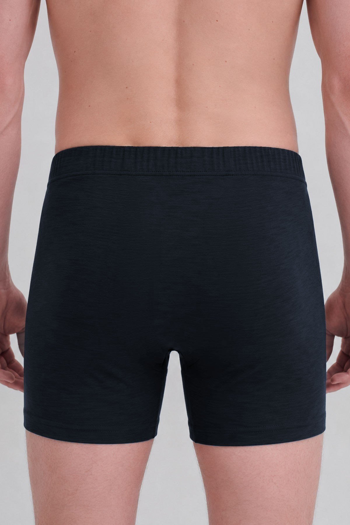 Mısırlı Erkek Gümüş Uzun Boxer Lacivert