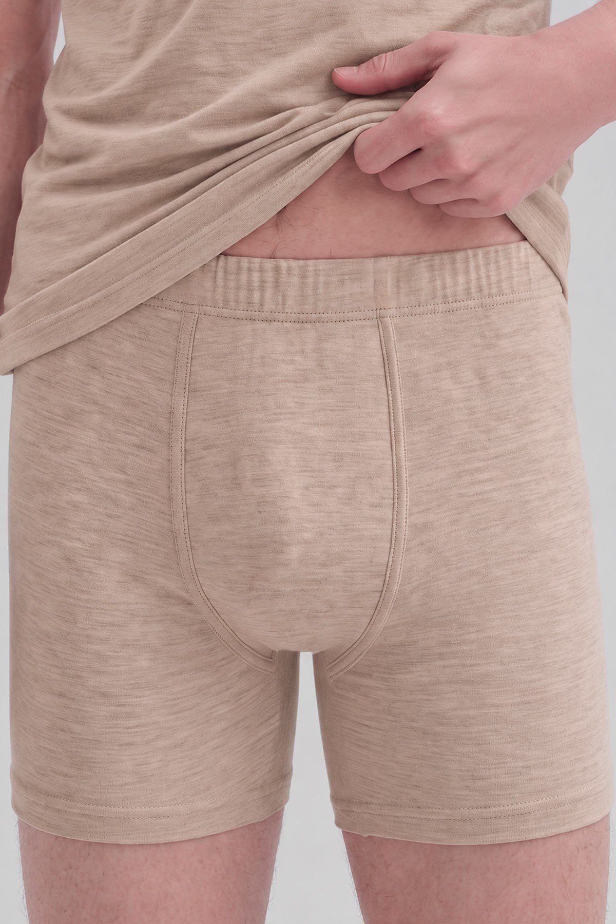 Mısırlı Erkek Gümüş Uzun Boxer Ten