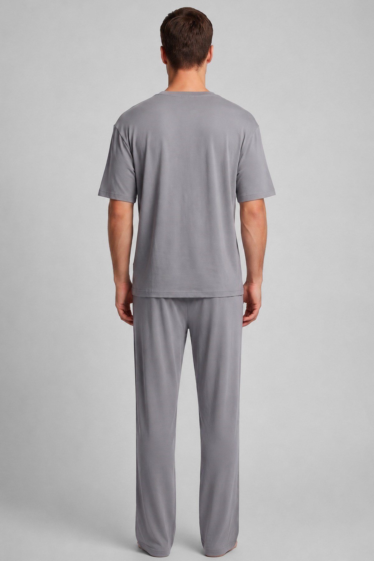 Mısırlı Erkek Modal Karışımlı Pijama Takım Gri