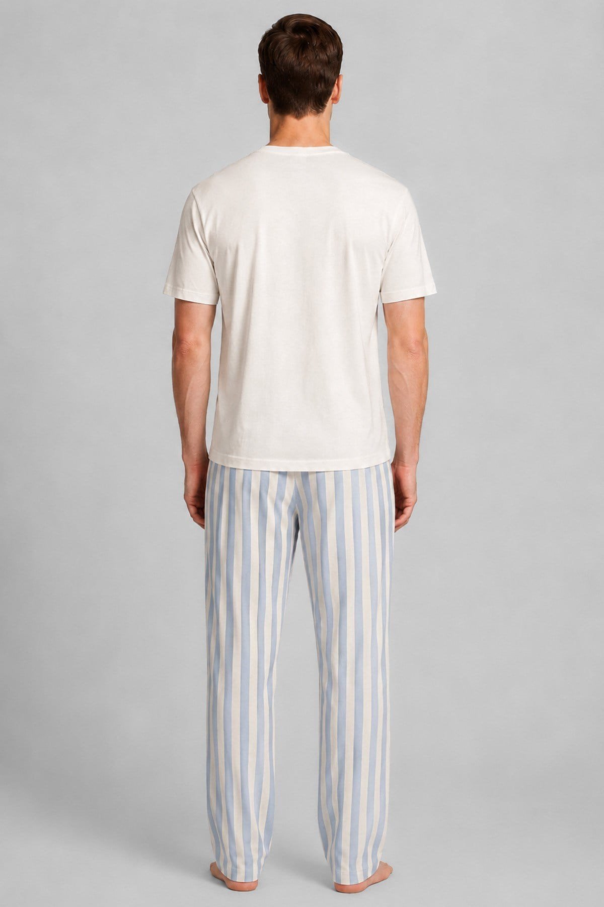Mısırlı Erkek Organik Pamuk Pijama Takım Mavi