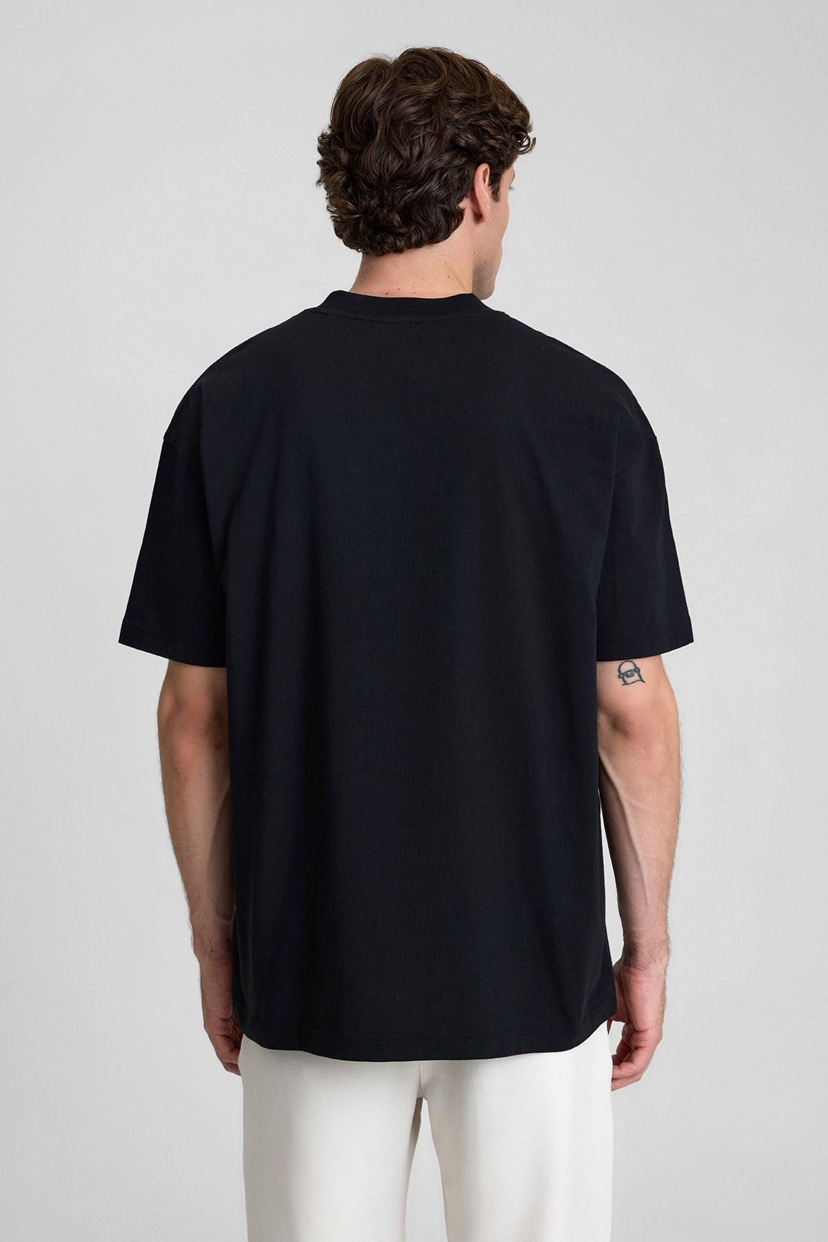 Mısırlı Erkek Oversize T-Shirt Siyah