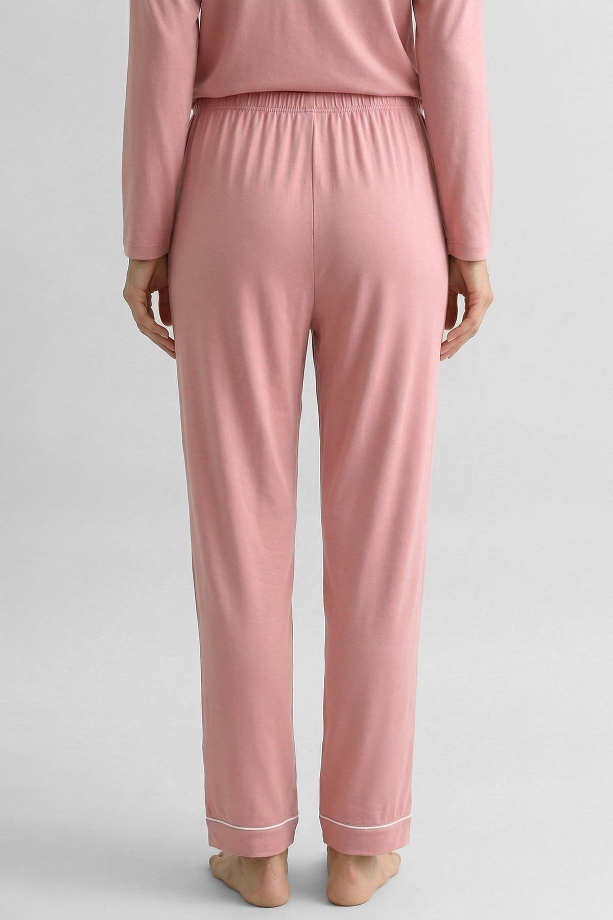 Mısırlı Kadın Bambu Beli Lastikli  Pijama Alt Toz Pembe