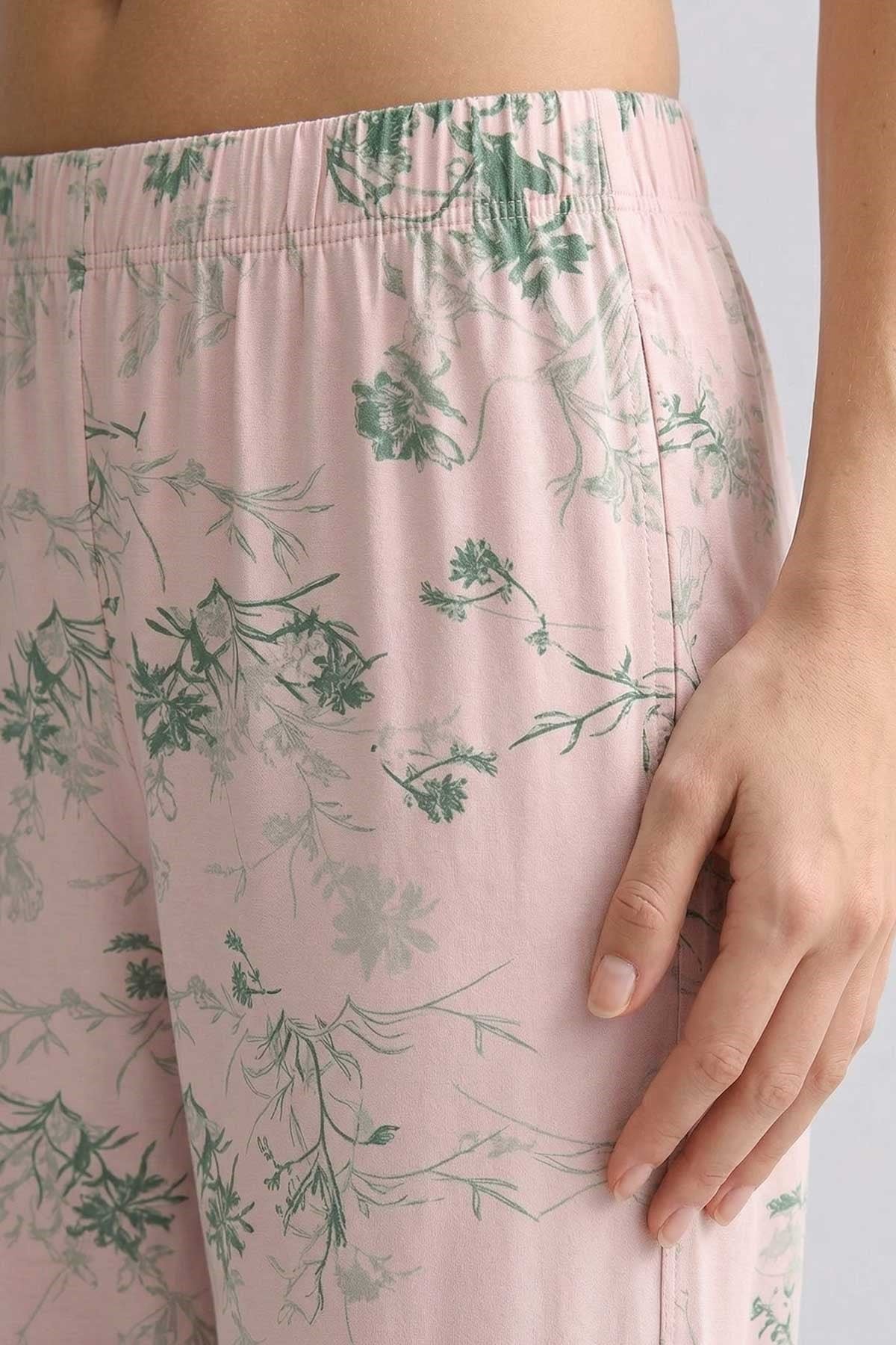 Mısırlı Kadın Dokuma Alt Pijama Gül Kurusu