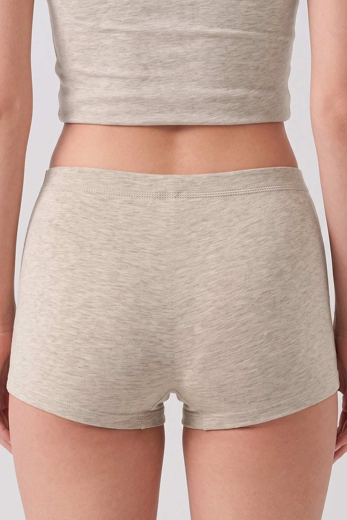 Mısırlı Kadın Gümüş Boxer Kilot Gri Melanj