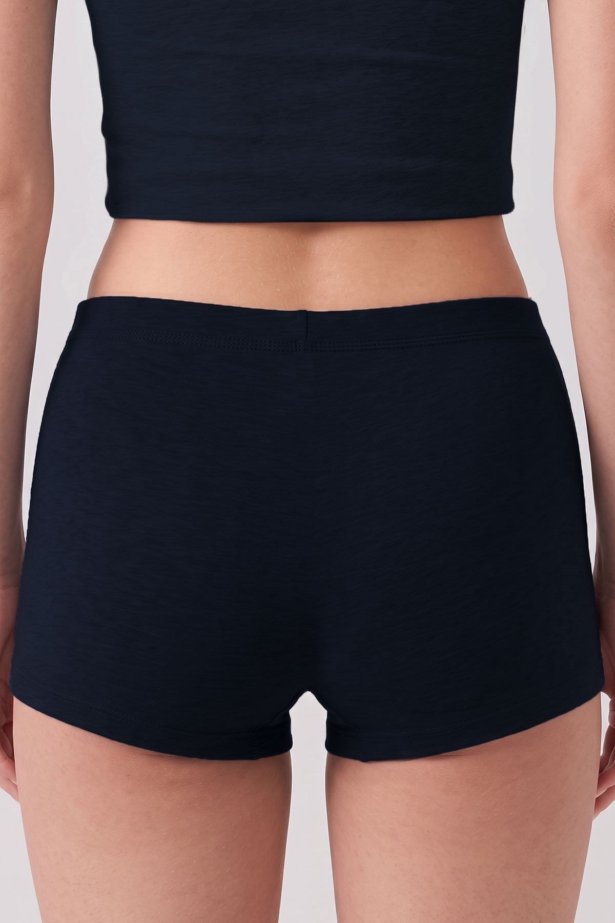 Mısırlı Kadın Gümüş Boxer Kilot Lacivert