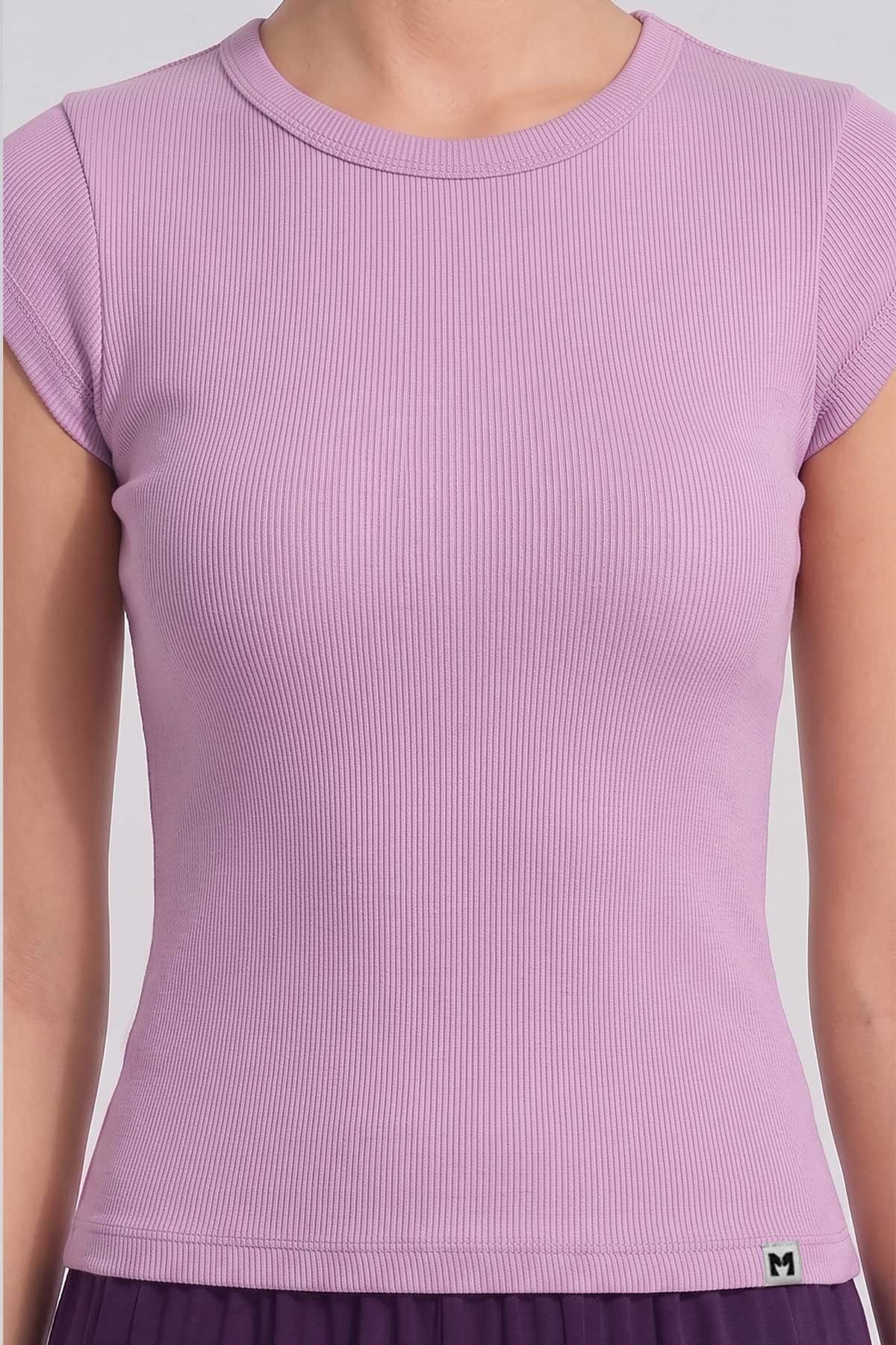 Mısırlı Kadın Kaşkorse Sıfır Kol T-Shirt Pembe