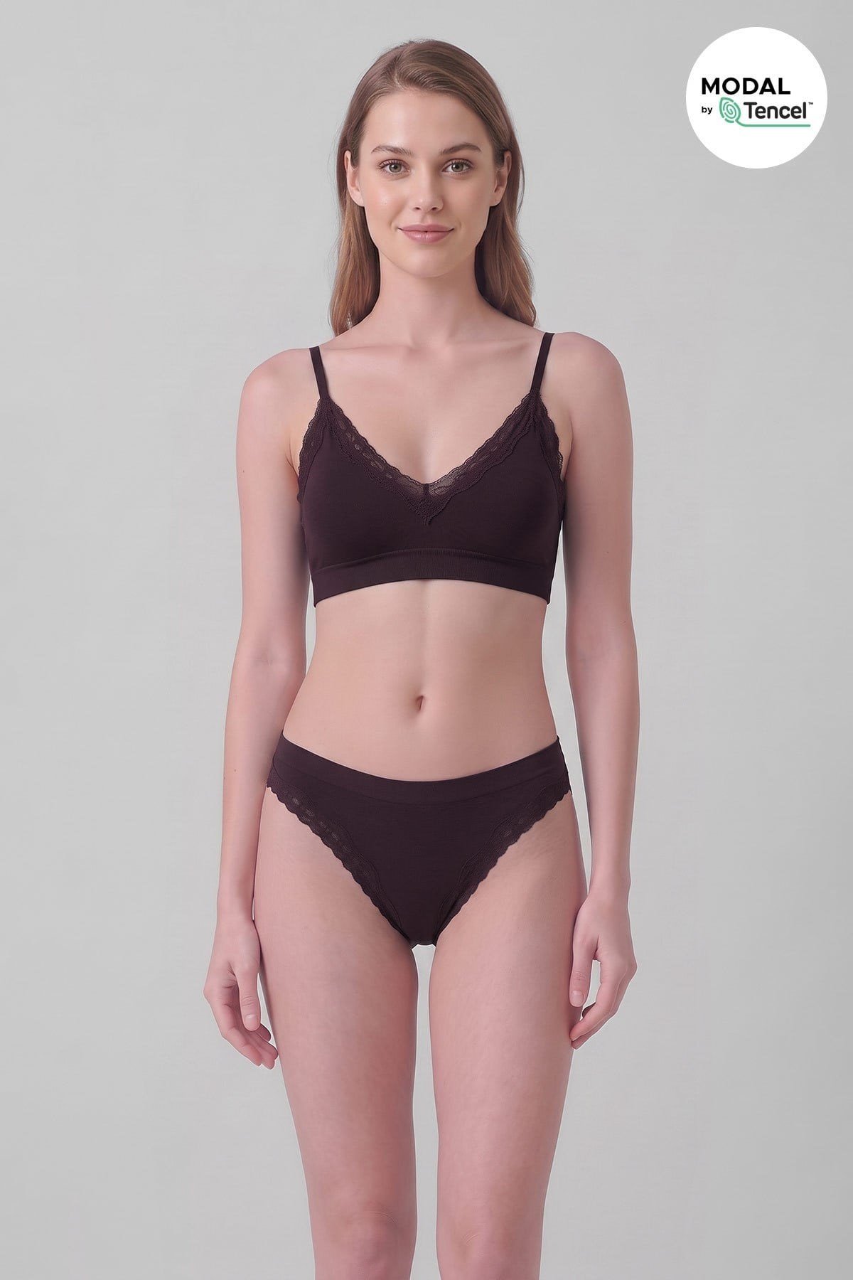 Mısırlı Kadın Modal Seamless Brief Slip Acı Kahve