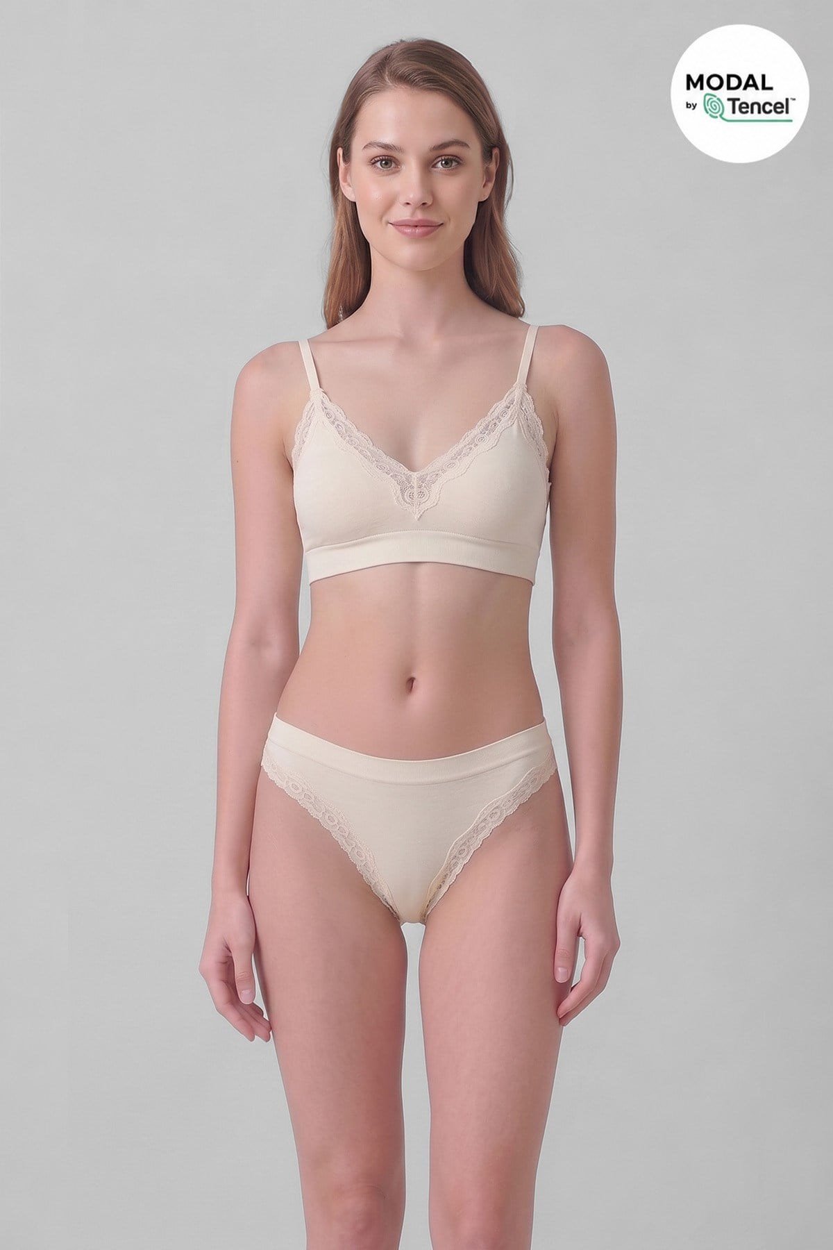 Mısırlı Kadın Modal Seamless Brief Slip Ekru