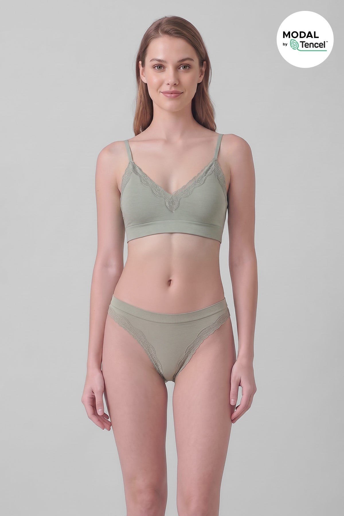 Mısırlı Kadın Modal Seamless Brief Slip Çağla Yeşili