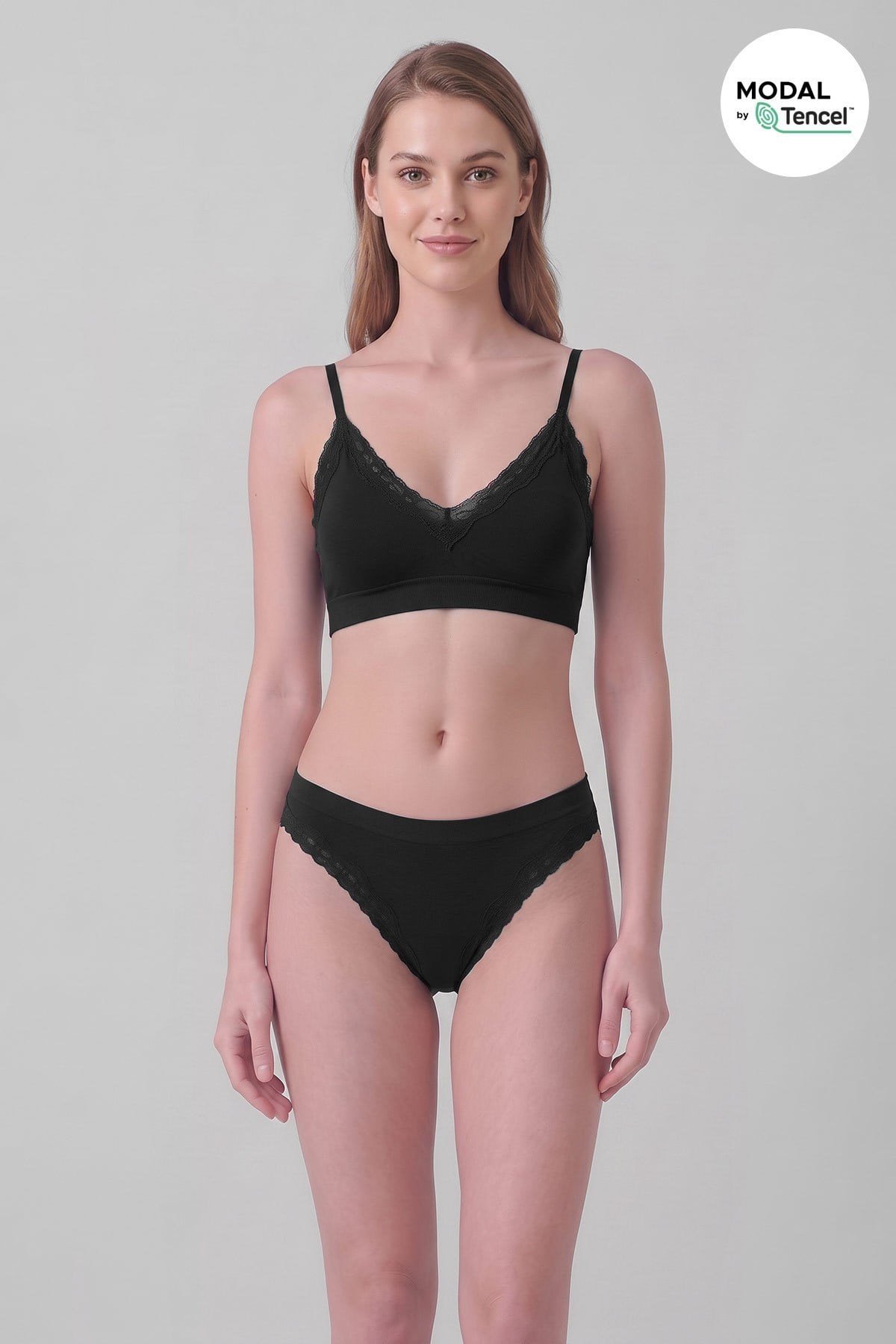 Mısırlı Kadın Modal Seamless Brief Slip Siyah