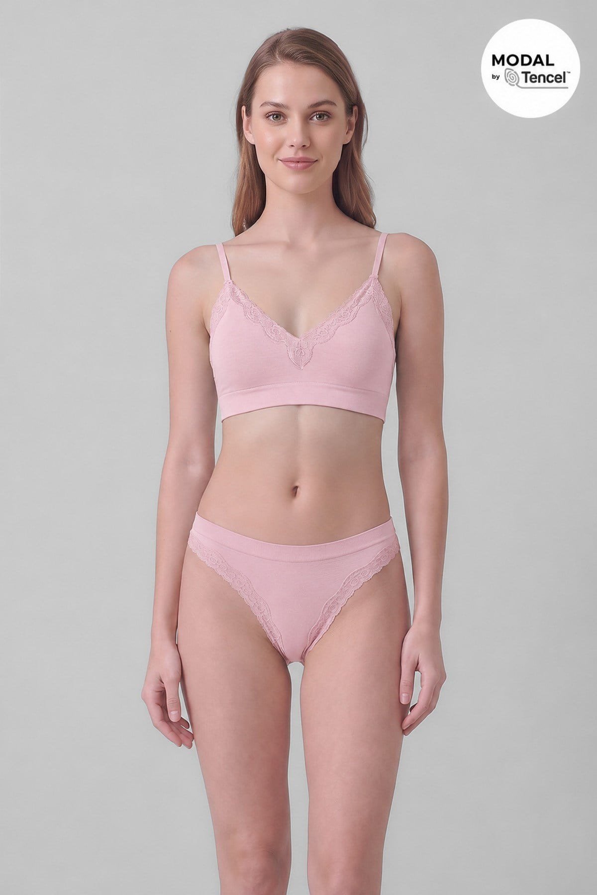 Mısırlı Kadın Modal Seamless Brief Slip Pudra