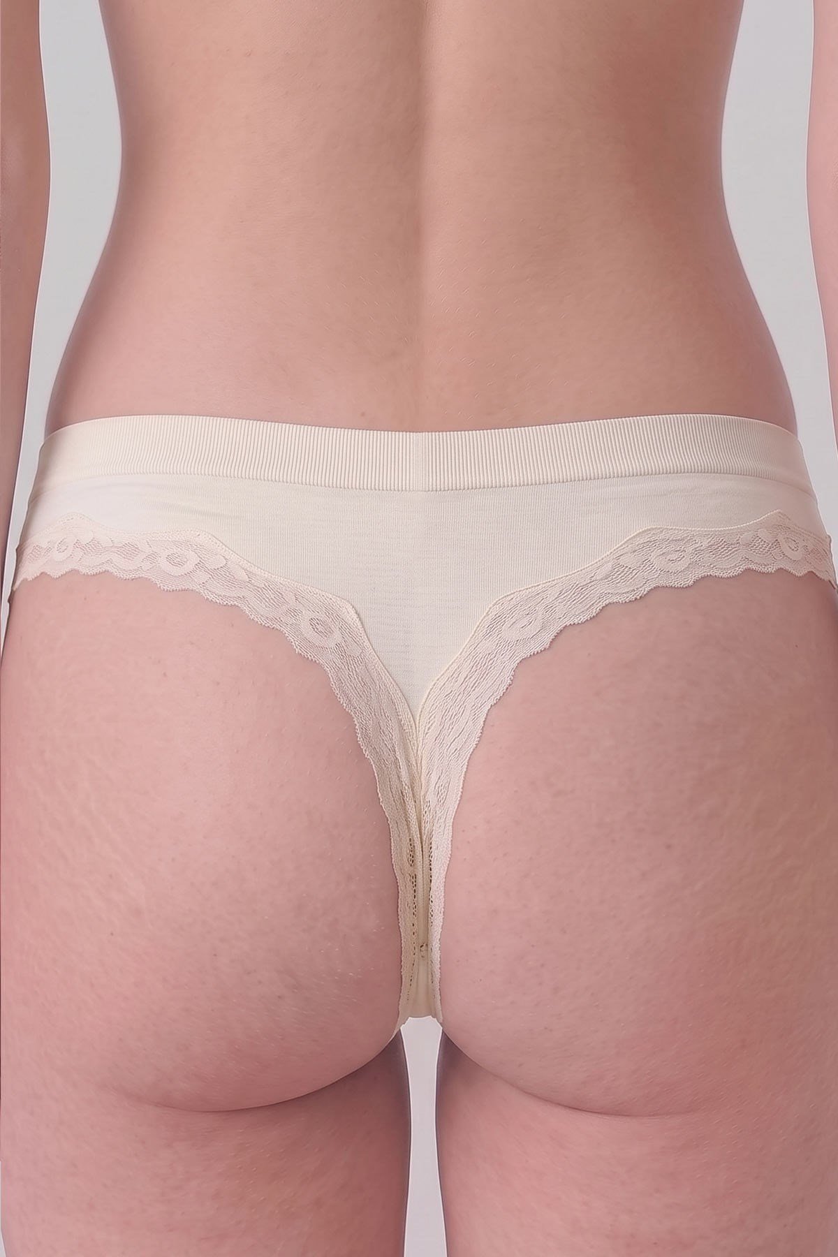 Mısırlı Kadın Modal Seamless Tanga Slip Ekru